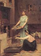 John William Waterhouse The Household Gods oil on canvas